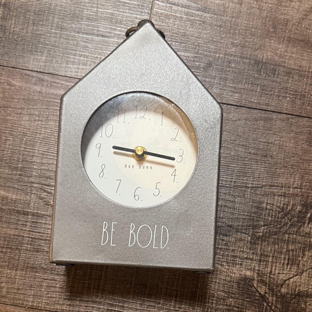 Rae Dunn Gray 'Be Bold' Wall Clock